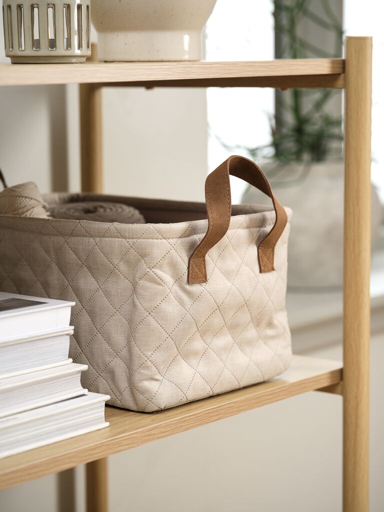 KEN Korg KEN B23xL33xH18cm beige m/handtag