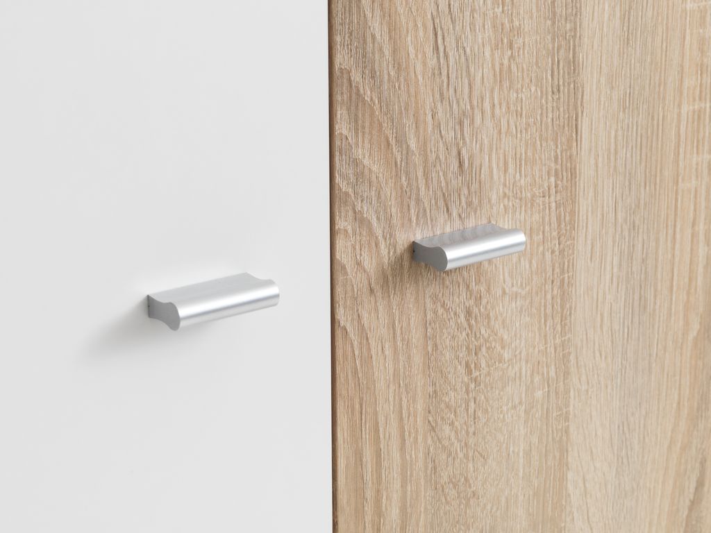 BELLE Hallmöbel BELLE 2 dörrar vit/ljus ekfärgad