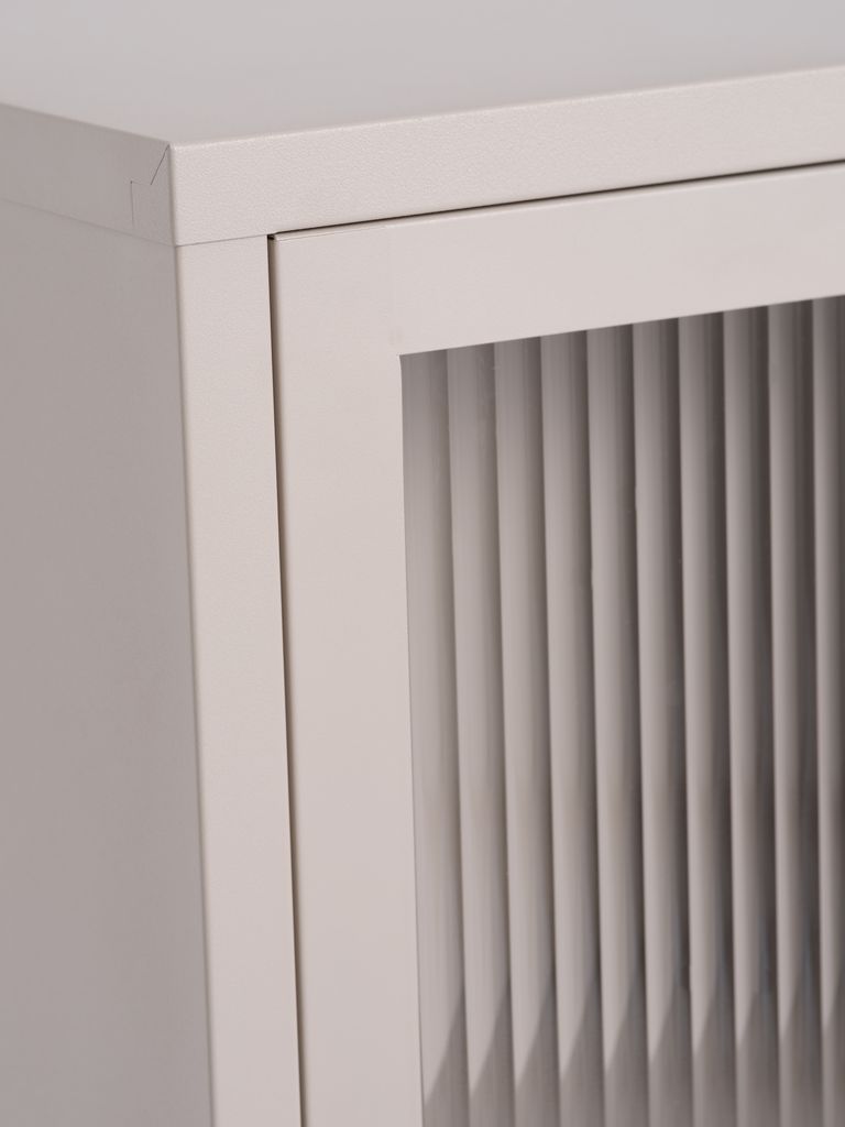 HOPTRUP Vitrinskåp HOPTRUP 1 dörr beige