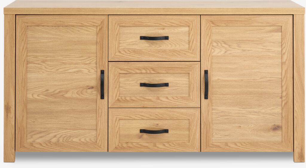 JUNGEN Skänk JUNGEN 2 dörrar 3 lådor varm ekfärgad