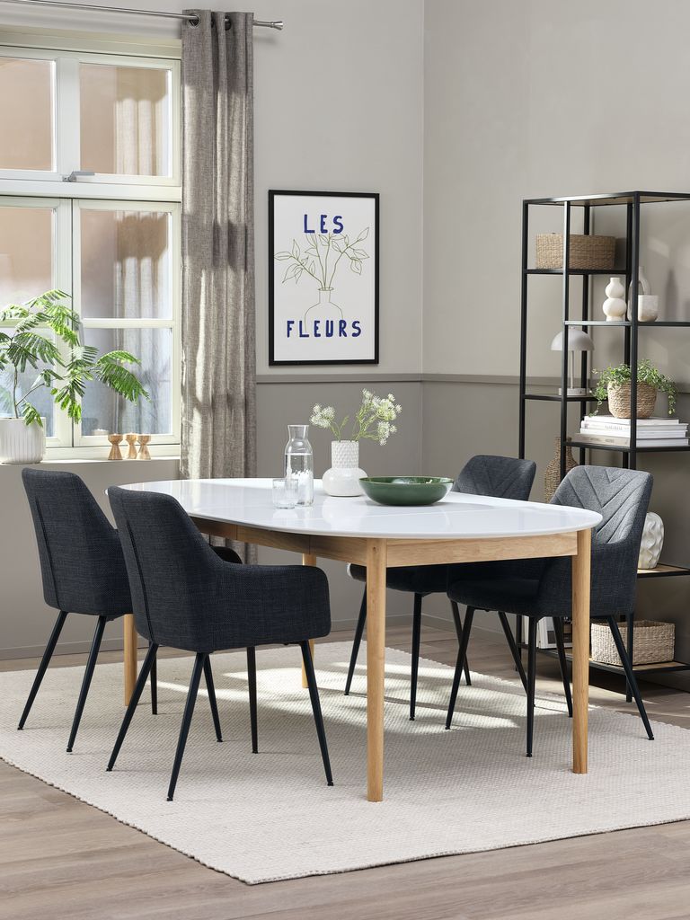 MARSTRAND Matbord MARSTRAND 100x200/280 vit/natur