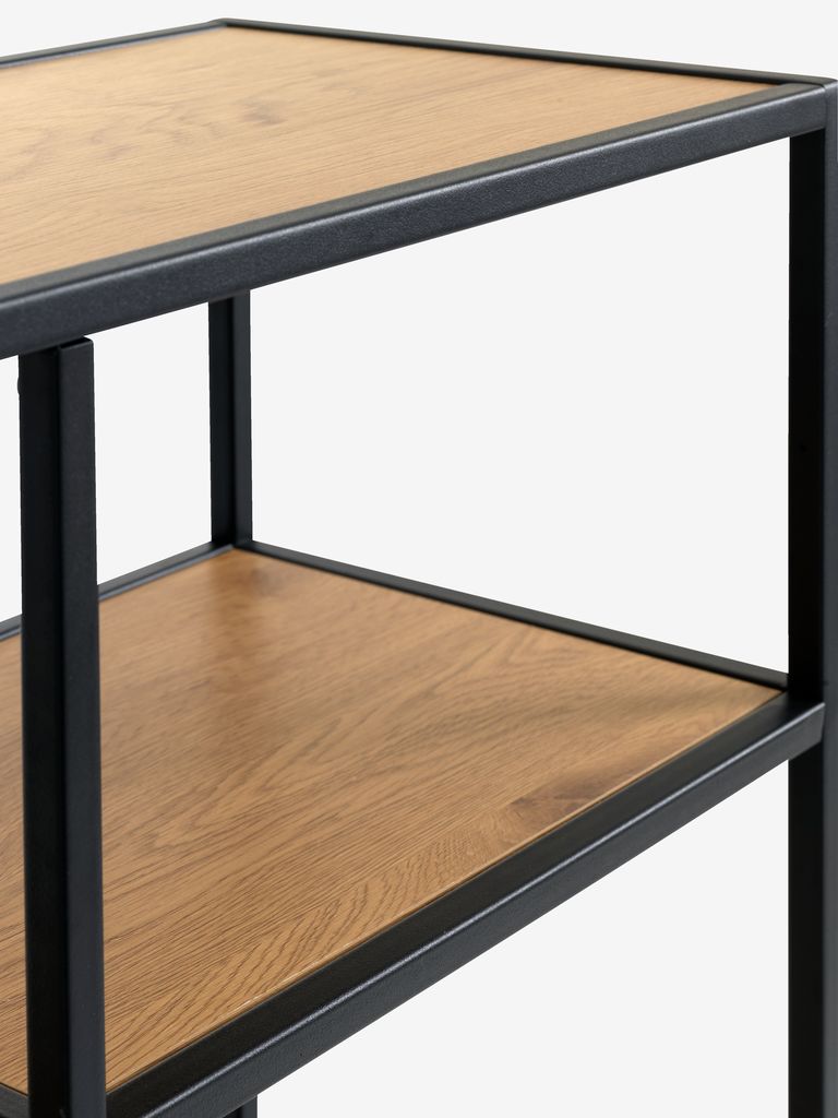 TRAPPEDAL Hyllenhet TRAPPEDAL 5 hyllor varm ekfärgad/svart