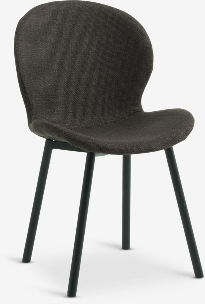 GEVNINGE Matstol GEVNINGE mörkbrunt tyg/svart