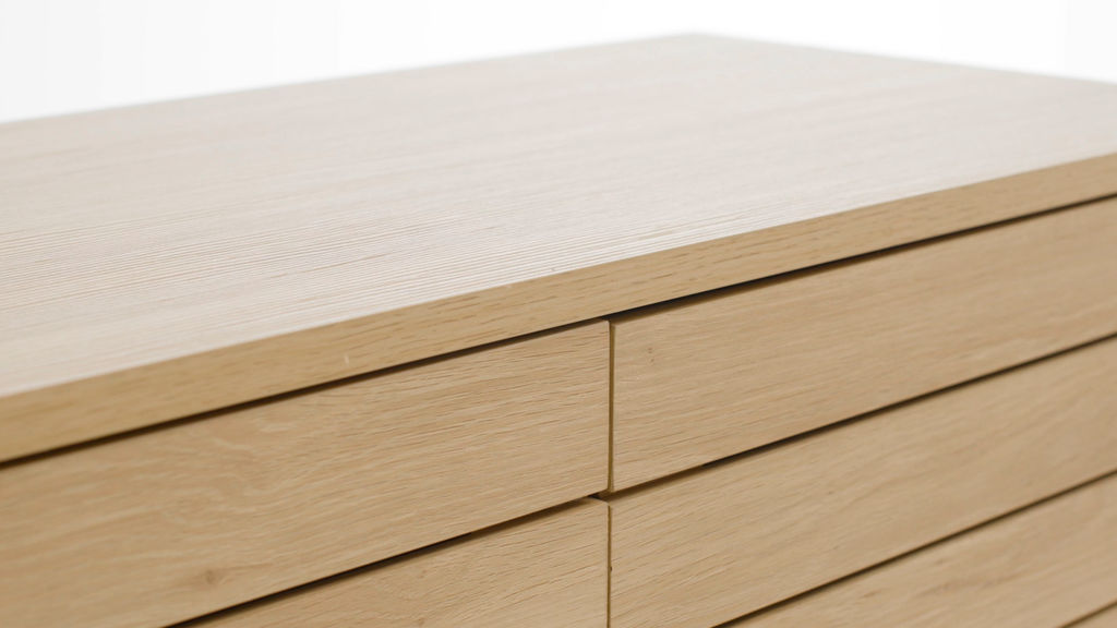 HALMBY Skänk HALMBY 3 dörrar ljus ekfärgad