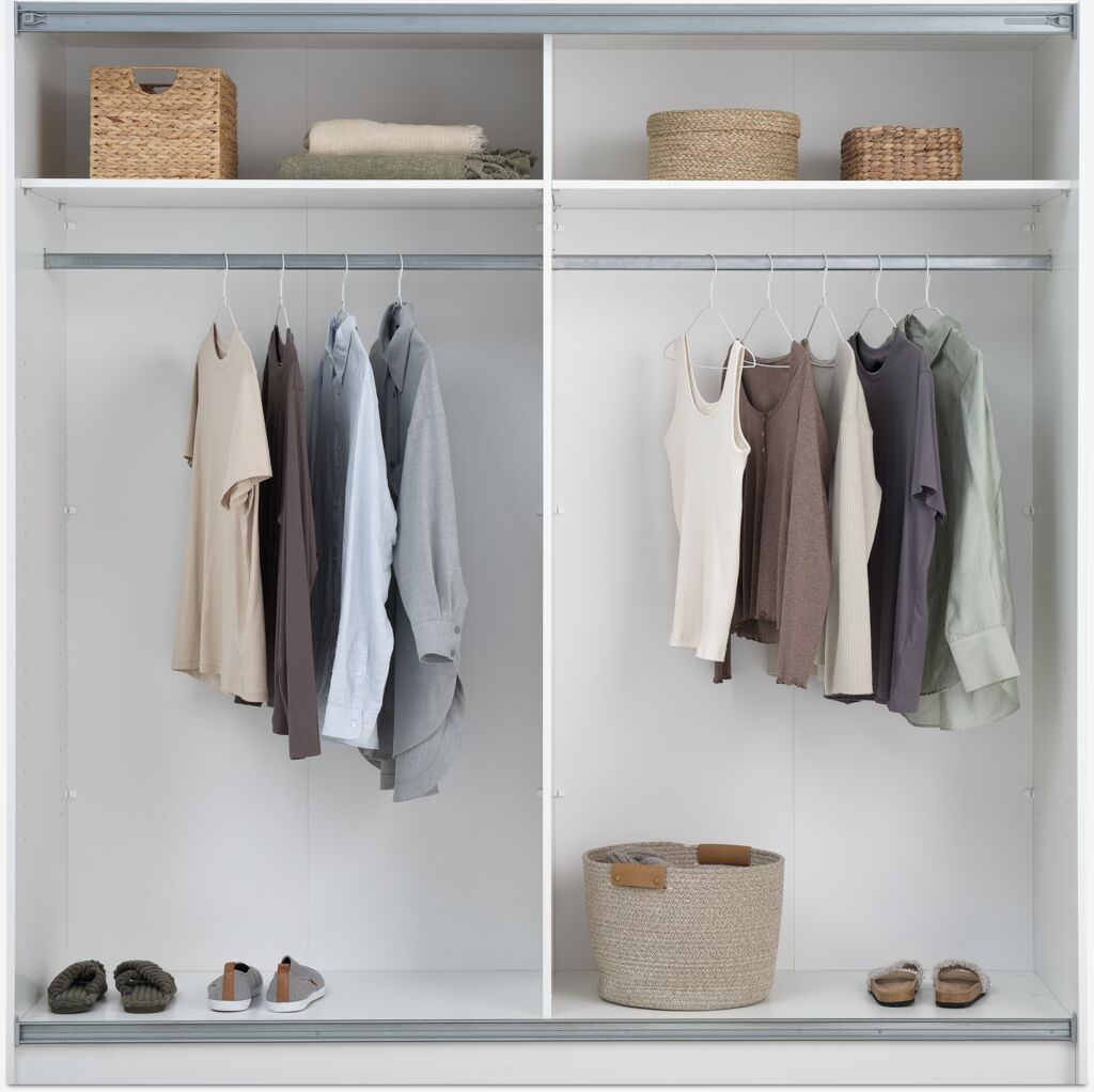 RABERG Garderob RABERG 200x200 m/spegel vit