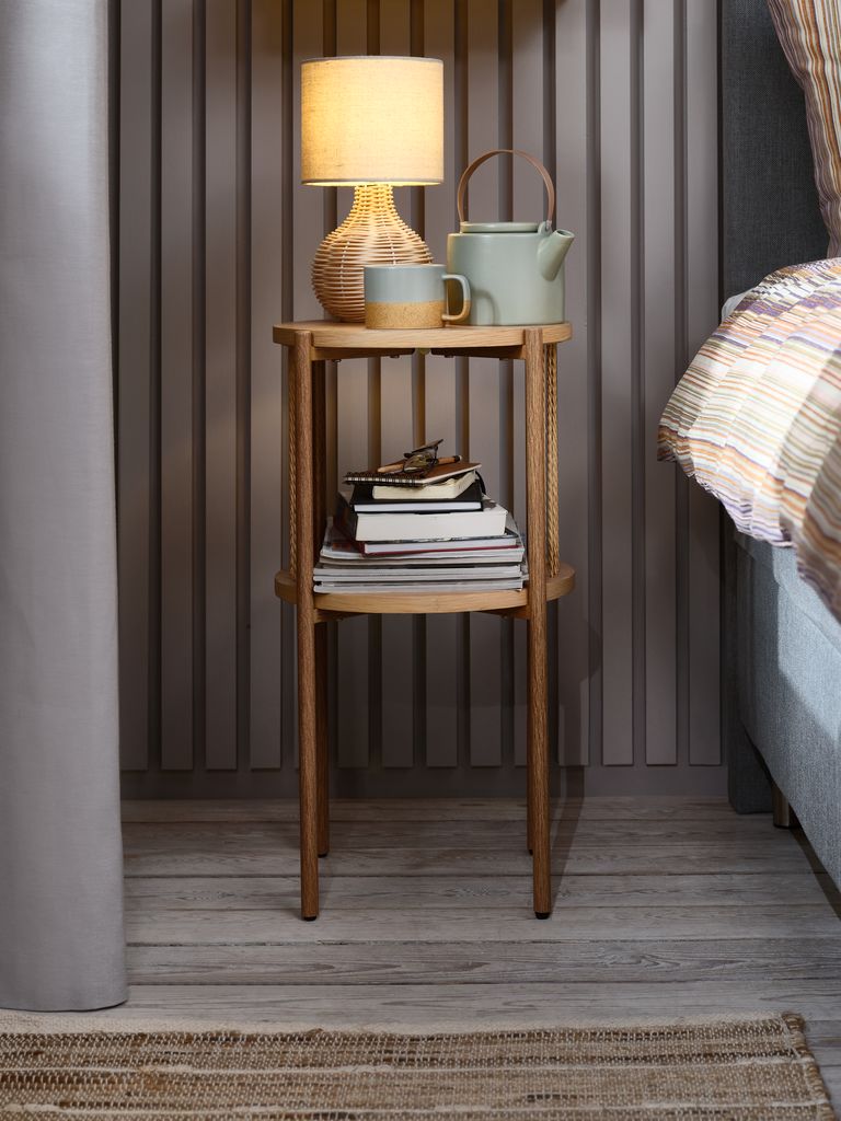 SNESLEV Sängbord SNESLEV 1 hylla natur ekfärgat