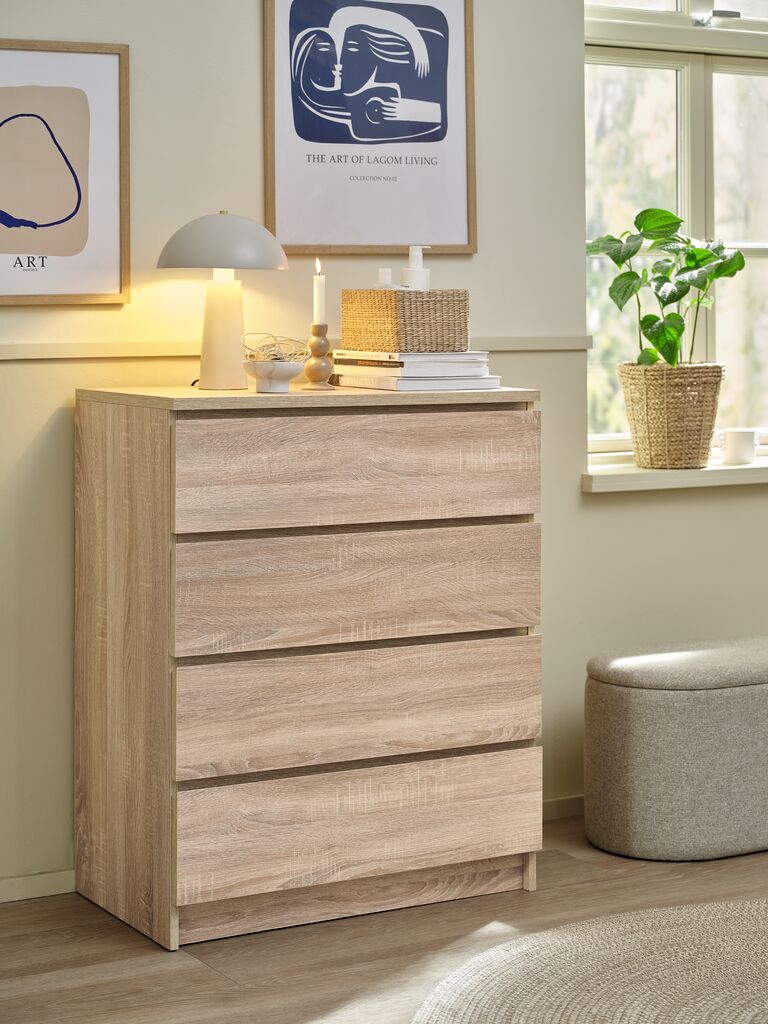 LIMFJORDEN Byrå LIMFJORDEN 4 lådor ljus ekfärgad