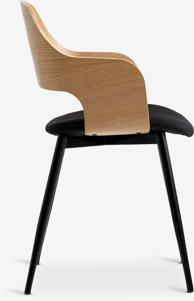 HVIDOVRE Matstol HVIDOVRE natur ek/svart tyg