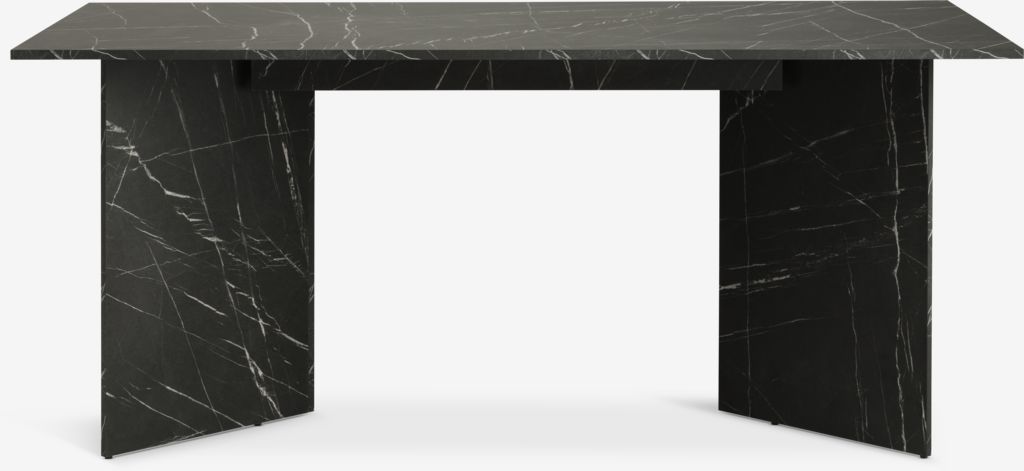 KRONDAL Matbord KRONDAL 90x180 marmorlook svart
