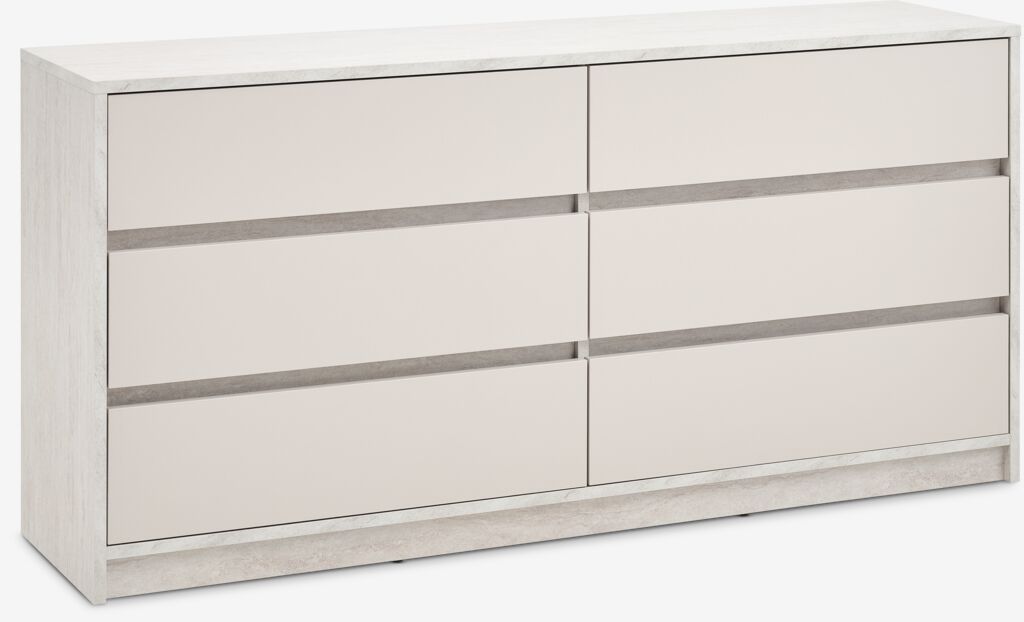 BILLUND Byrå BILLUND 3+3 lådor travertinfärgad/beige