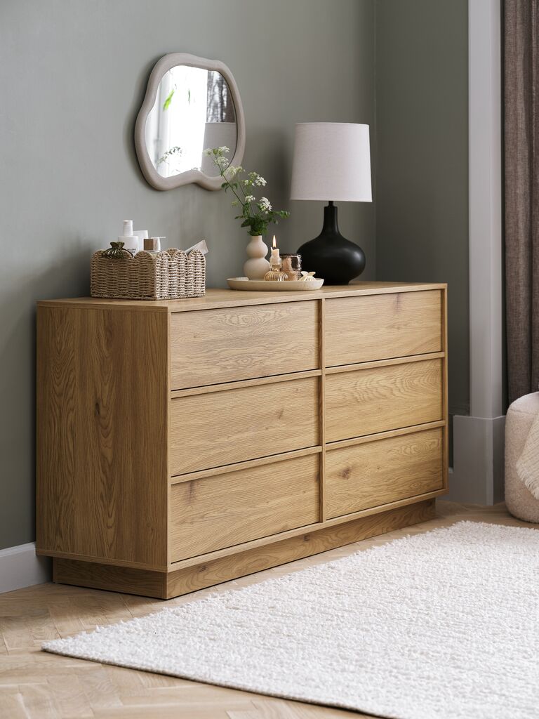 TRANUM Byrå TRANUM 3+3 lådor varm ekfärgad