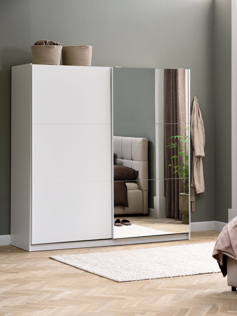 RABERG Garderob RABERG 200x200 m/spegel vit