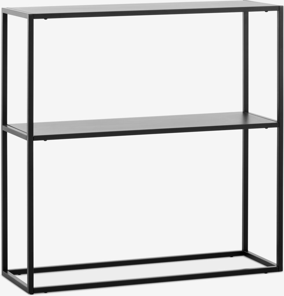 VIRUM Avlastningsbord VIRUM 26x80 m/hylla svart