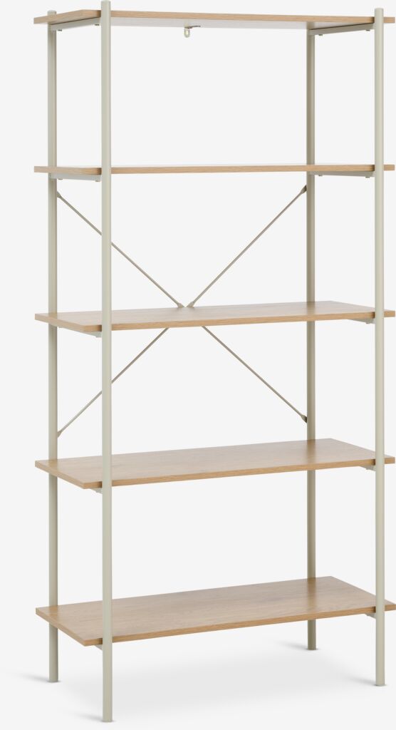 VANDBORG Hyllenhet VANDBORG 5 hyllor natur ekfärgad/beige