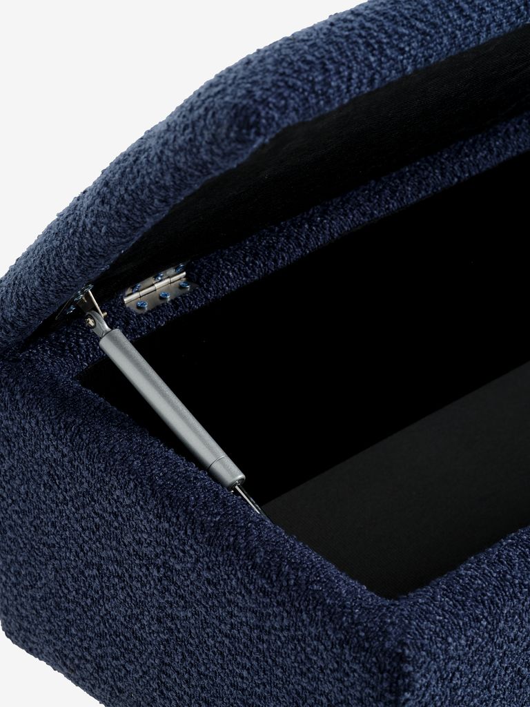 BADSTED Bänk BADSTED m/förvaring mörkblått tyg