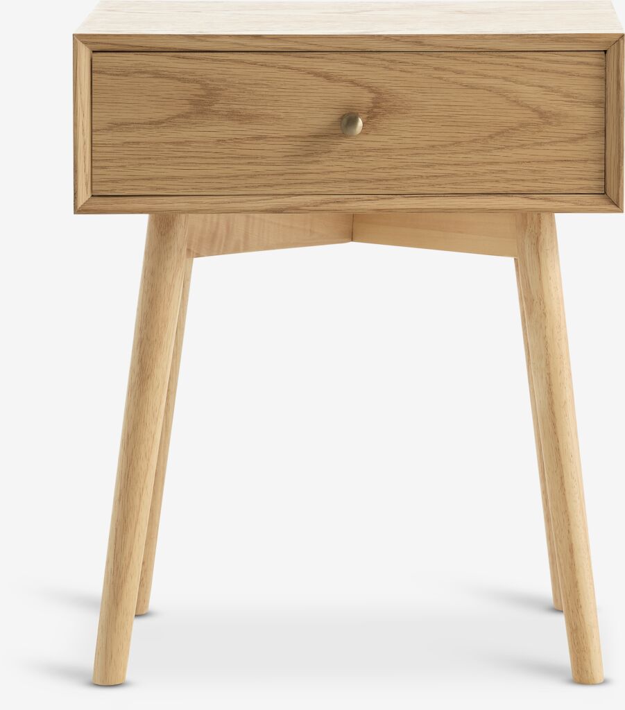 HOKKSUND Sängbord HOKKSUND 1 låda natur ek