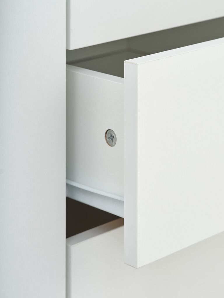 JENSLEV Garderob JENSLEV 144x176 3 dörrar 3 lådor vit