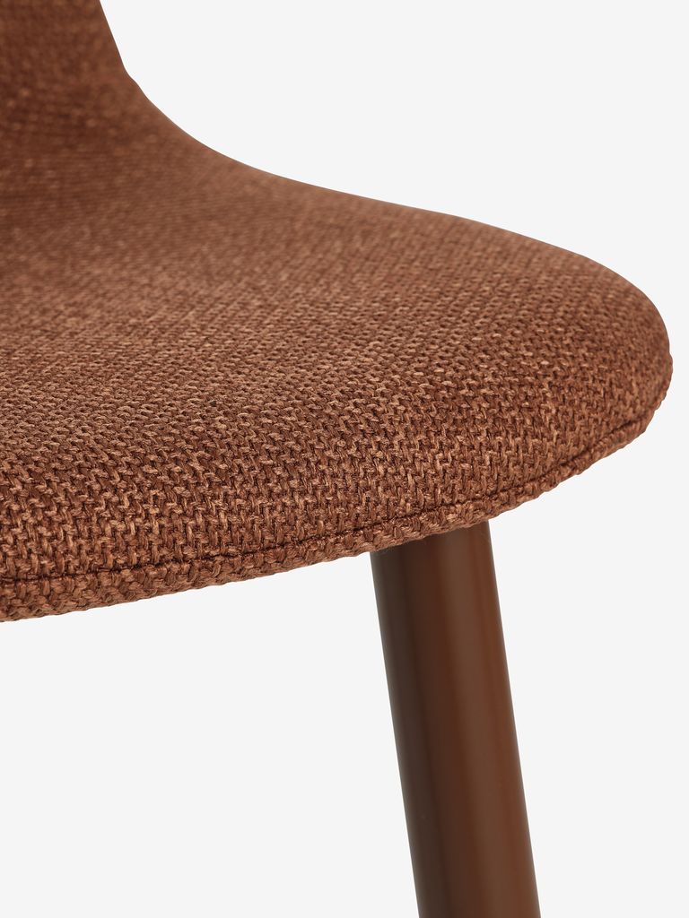 MARSTRAND + EJSTRUP MARSTRAND L200/280 bord mörk ek + 4 EJSTRUP stol terracotta