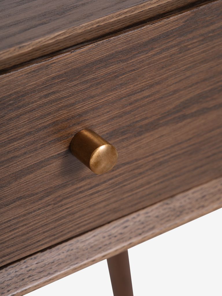 HOKKSUND Sängbord HOKKSUND 1 låda mörk ek