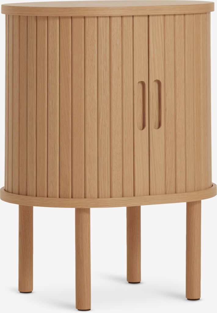 LYNGVIG Sängbord LYNGVIG 2 jalusidörrar natur ek