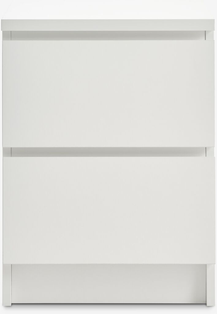 LIMFJORDEN Sängbord LIMFJORDEN 2 lådor vit