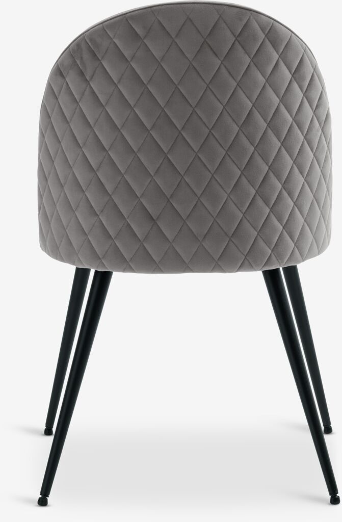 KOKKEDAL Matstol KOKKEDAL sammet grå/svart