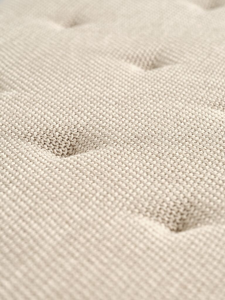 BADSTED Bänk BADSTED m/förvaring beige tyg/ekfärgad