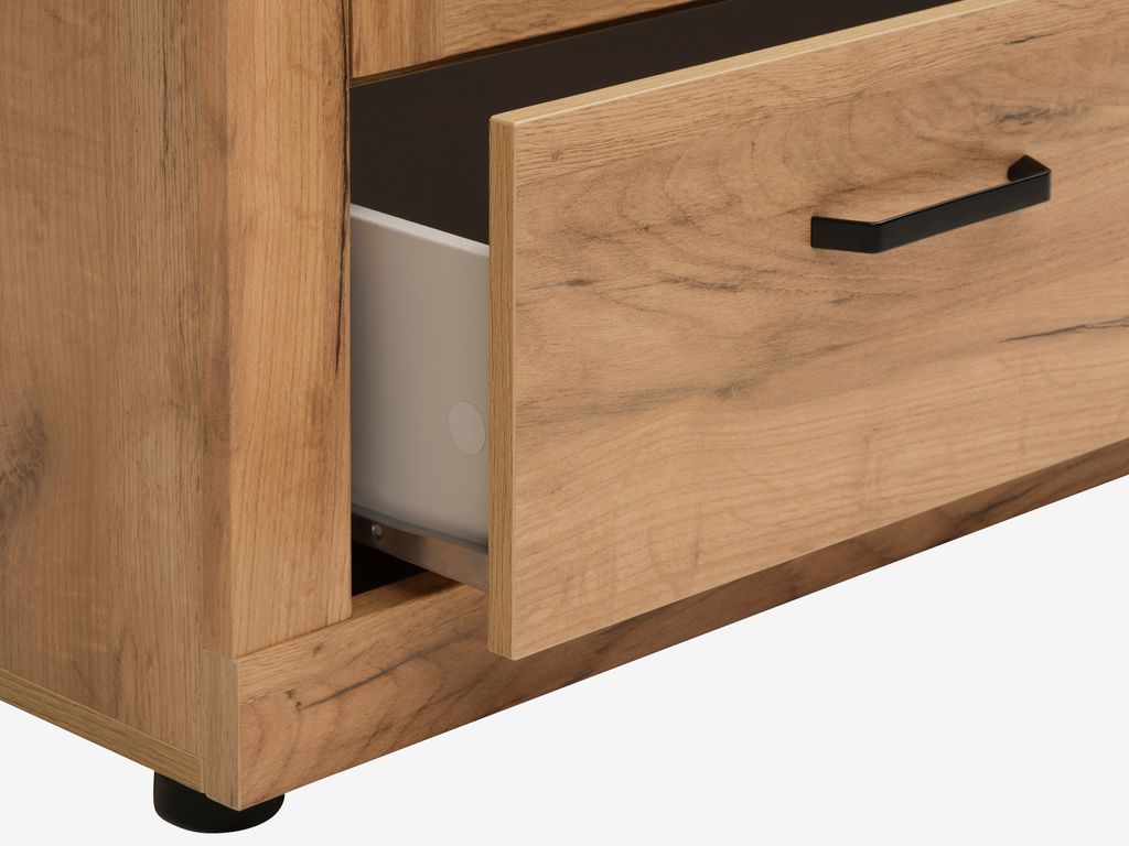 LINTRUP Vitrinskåp LINTRUP 2 dörrar natur vildekfärgat