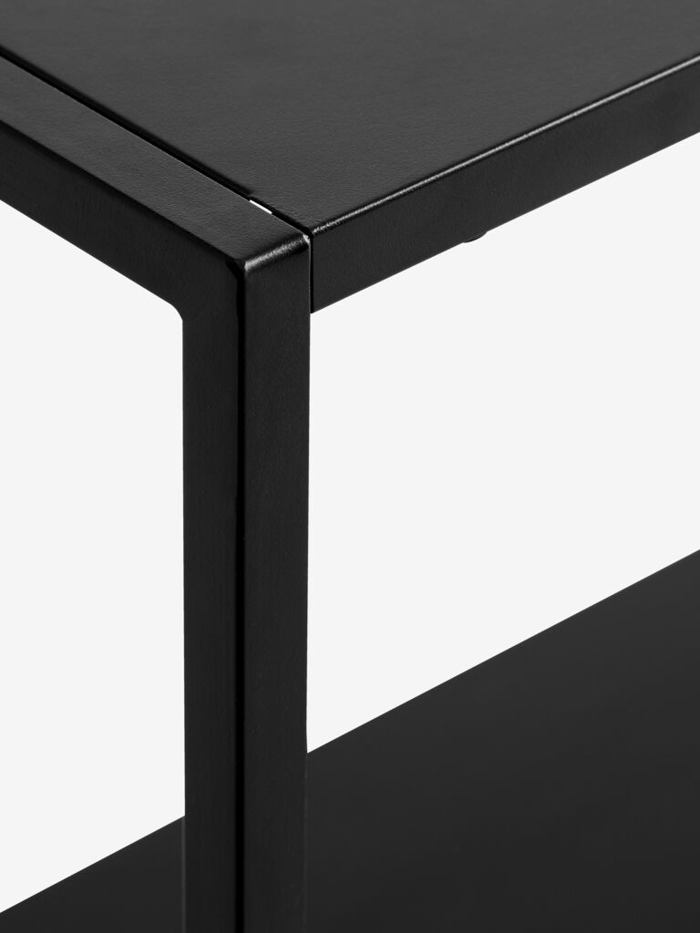 VIRUM Avlastningsbord VIRUM 26x80 m/hylla svart
