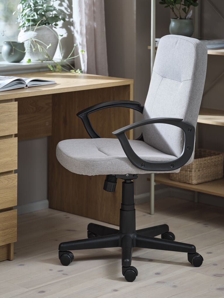 NIMTOFTE Kontorsstol NIMTOFTE grått tyg/svart