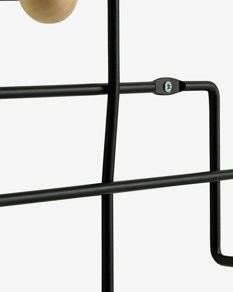 GAMBY Klädhängare GAMBY 6 okar natur/svart