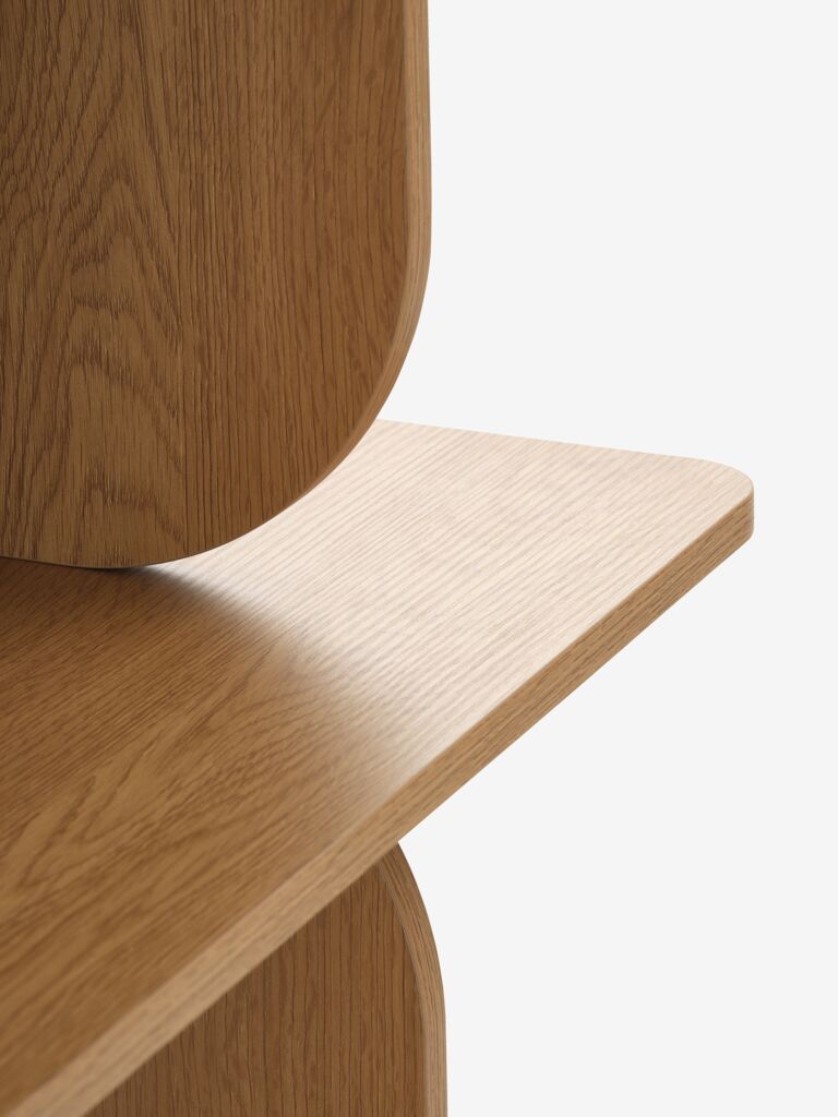 LYNGERUP Hyllenhet LYNGERUP 4 hyllor varm ekfärgad