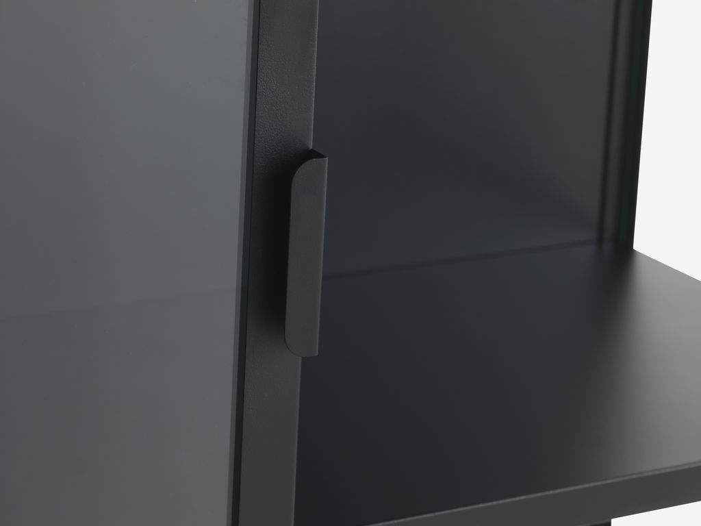 VIRUM Vitrinskåp VIRUM 2 dörrar svart