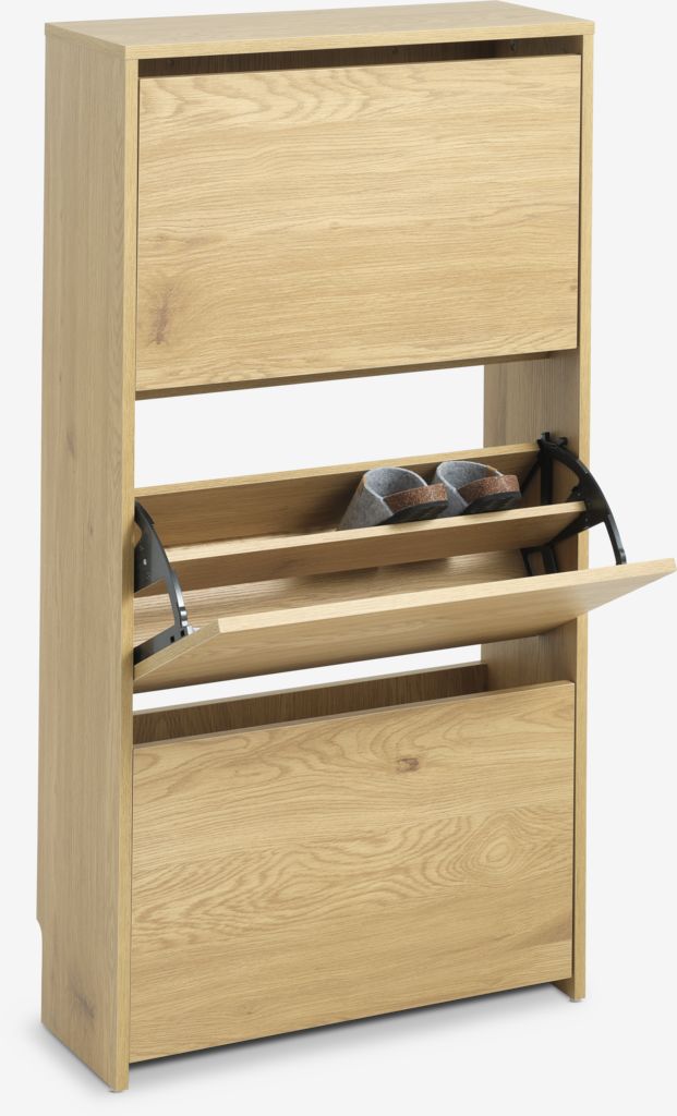 BAKHUSE Skoskåp BAKHUSE 3 fack varm ekfärgat