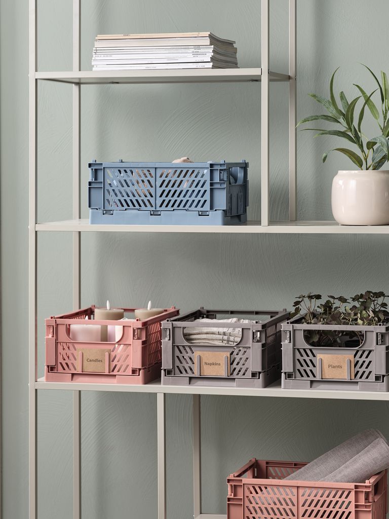 MILAS Korg MILAS B25xL34xH15cm hopfällbar blå