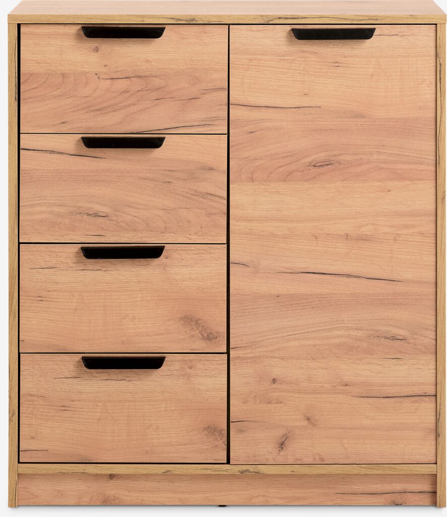 JENSLEV Byrå JENSLEV 4 lådor 1 dörr ek