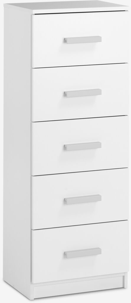 TAPDRUP Byrå TAPDRUP 5 lådor smal vit