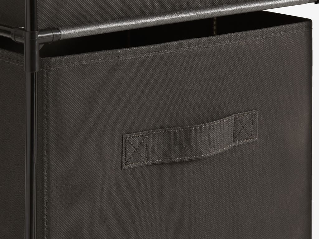 DAMHUS Skåp DAMHUS m/3 lådor svart/grå