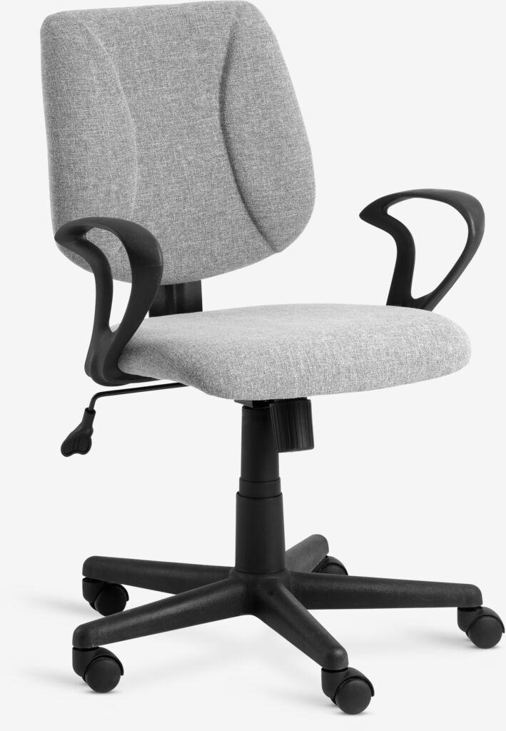 RUNGSTED Sivbordsstol RUNGSTED grått tyg/svart