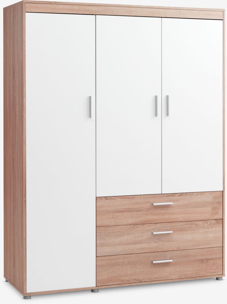 BIRKELSE Garderob BIRKELSE 150x198 ljus ekfärgad/vit