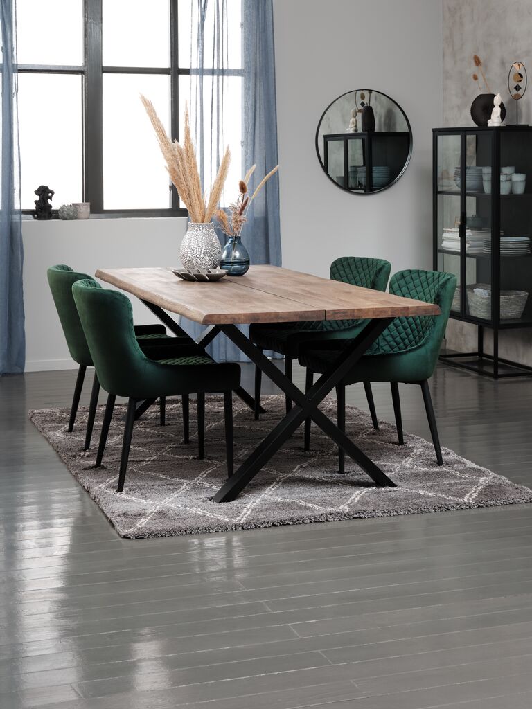 PEBRINGE Matstol PEBRINGE sammet grön/svart