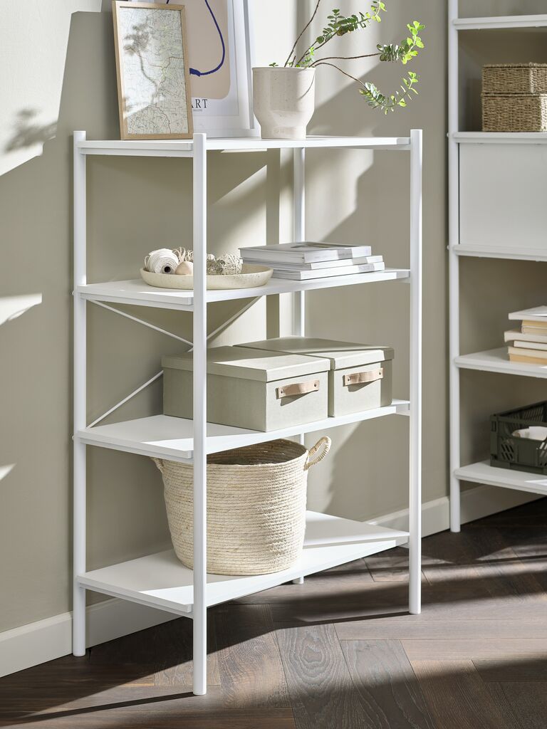 LINDVED Hyllenhet LINDVED 4 hyllor vit