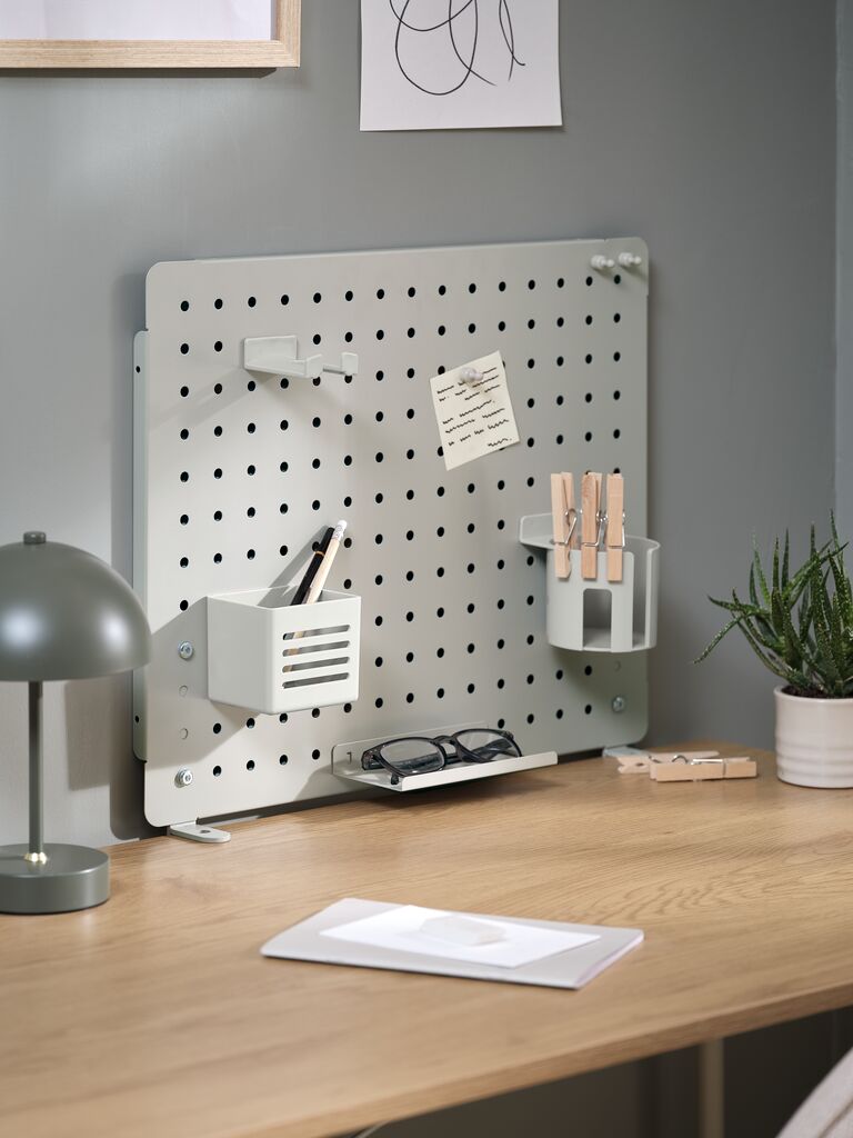 FUNDER Förvaringstavla FUNDER 52x42 m/tillbehör beige