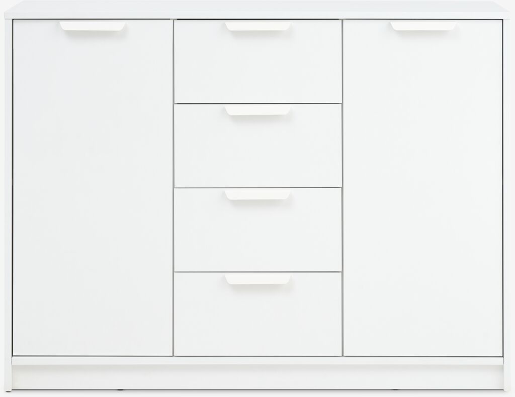 JENSLEV Skänk JENSLEV 2 dörrar 4 lådor vit