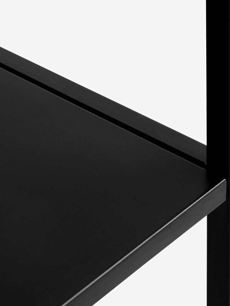 VIRUM Avlastningsbord VIRUM 26x80 m/hylla svart