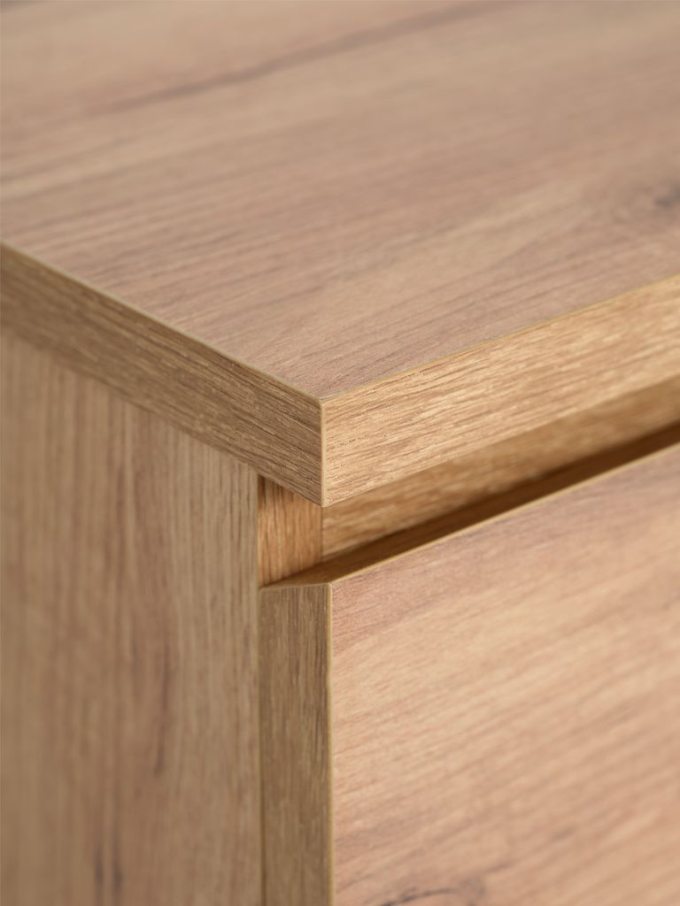 LIMFJORDEN Sängbord LIMFJORDEN 2 lådor natur vildekfärgat