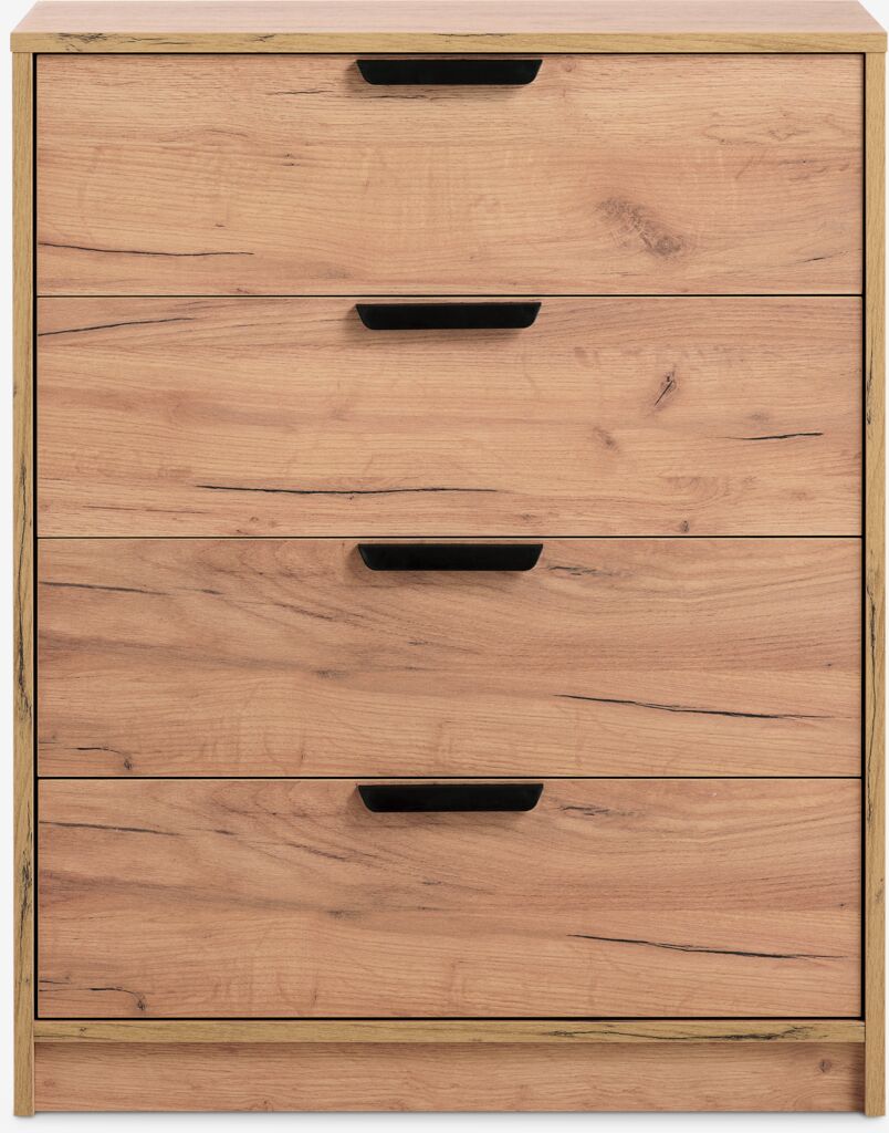 JENSLEV Byrå JENSLEV 4 lådor natur vildekfärgad