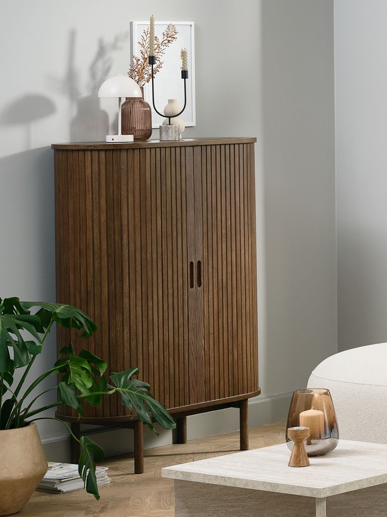 LYNGVIG Skåp LYNGVIG 90 cm 2 jalusidörrar mörk ek