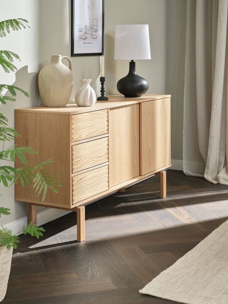 MEJLSKOV Skänk MEJLSKOV 2 dörrar 3 lådor natur ek