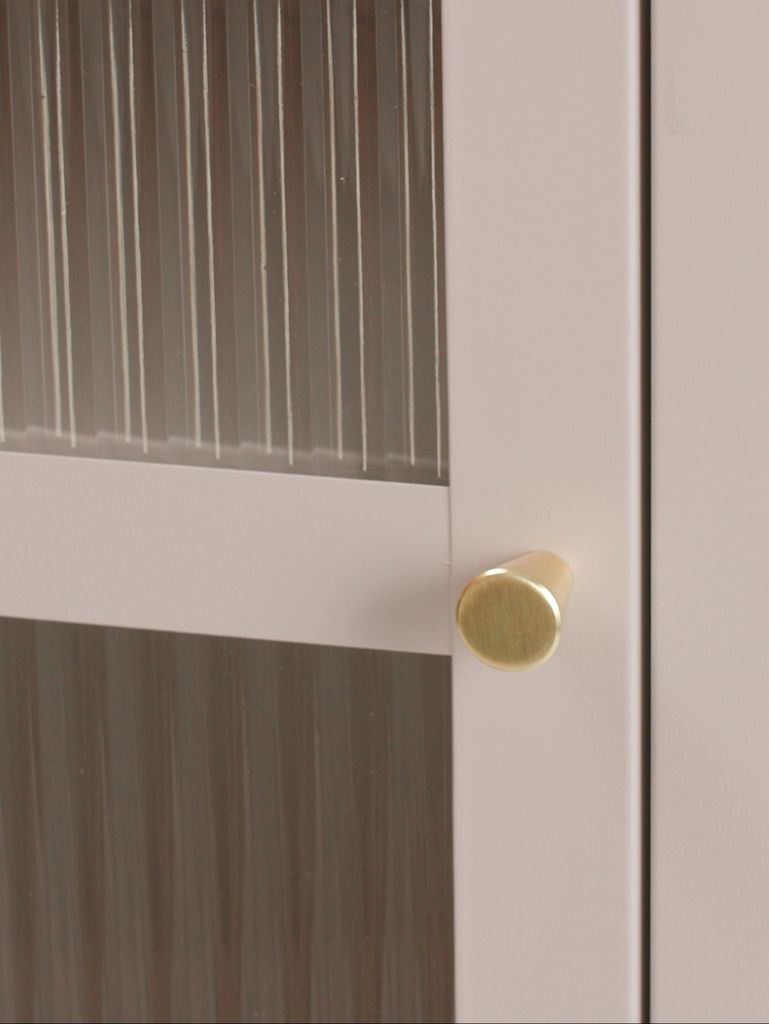 HOPTRUP Vitrinskåp HOPTRUP 1 dörr beige